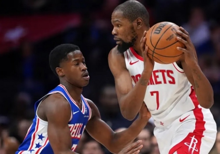 火箭费城到最后,又是杜兰特承担所有